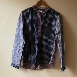 Ines de la Fressange Uniqlo Blouse Popover Plaid M